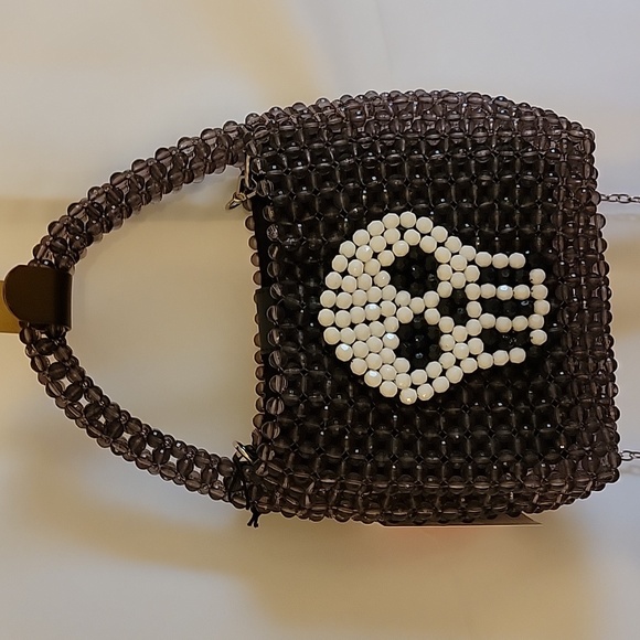 NWT BOUFFANTS & BROKEN HEARTS Kendra Dandy Skull Funky Halloween Beaded Purse - Picture 2 of 16